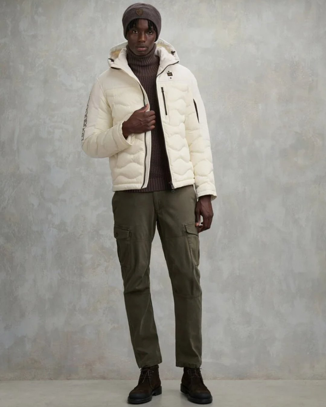 GIUBBETTO EFFETTO STROPICCIATO FERWOOD|Colore:Panna