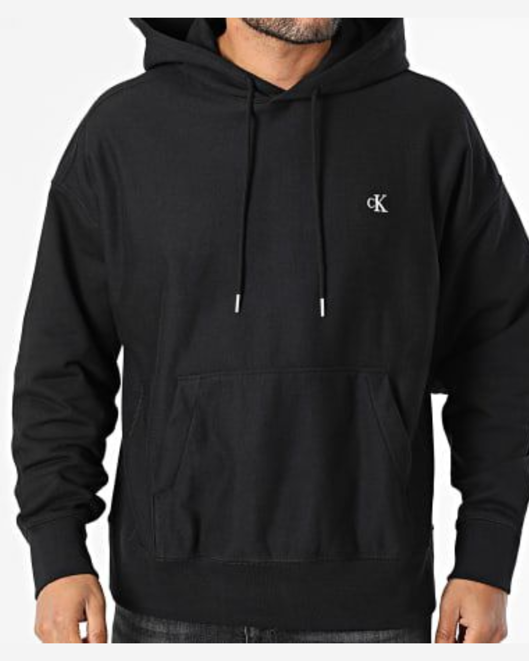 FELPA CON CAPPUCCIO UOMO CALVIN KLEIN |Colore:Nera
