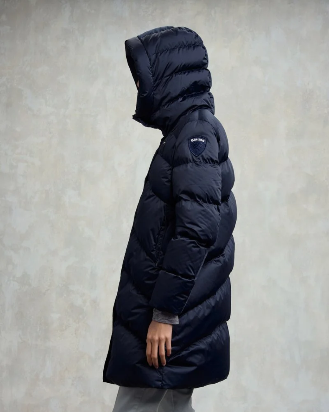 PIUMINO LUCIDO LUNGO OPERA|Colore:Blu