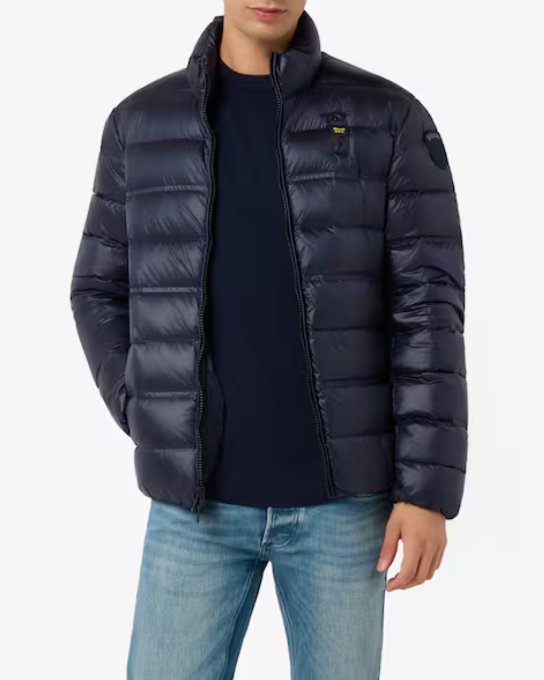 PIUMINO CON COLLO ALLA COREANA BELMONT|Colore:Blu