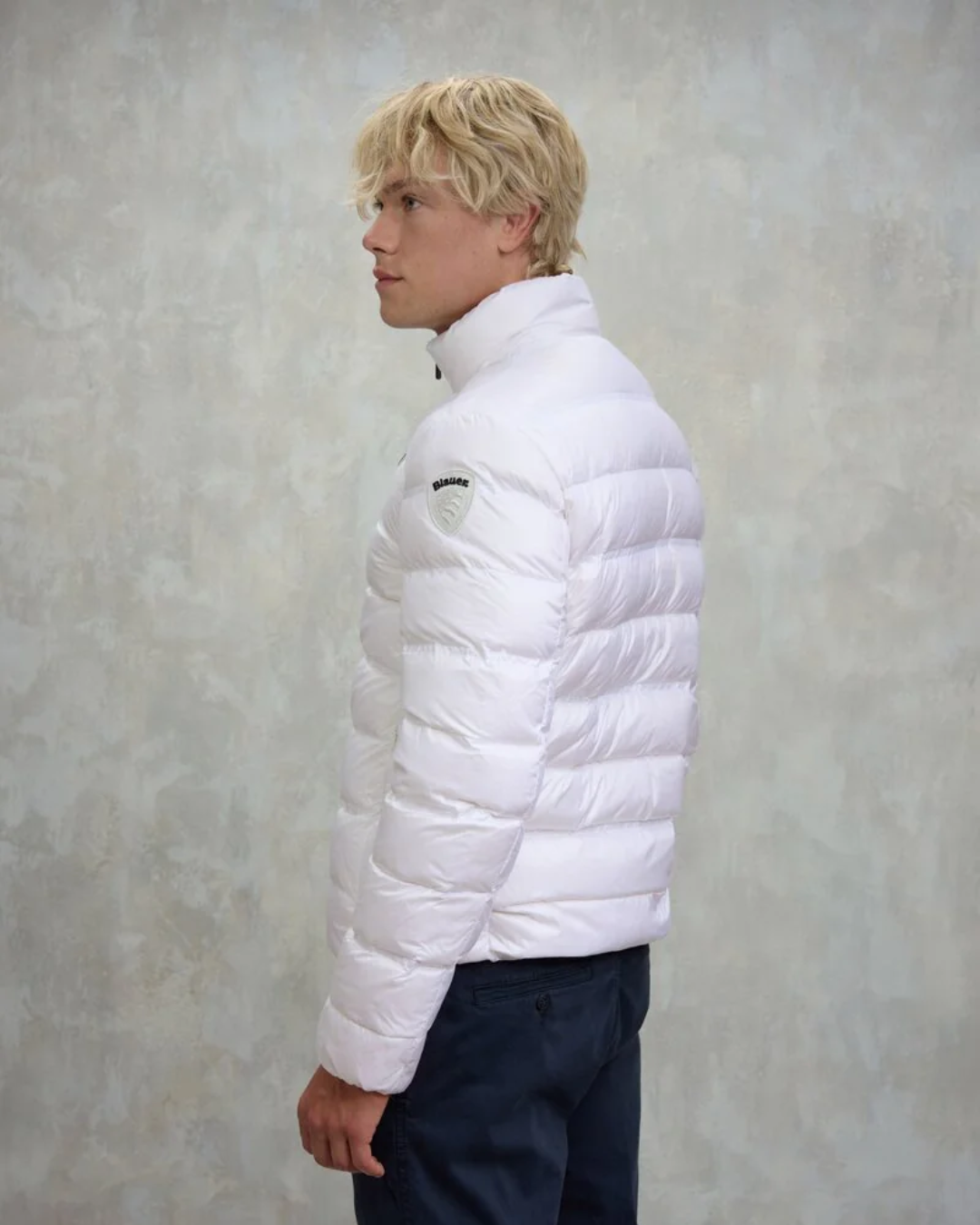 PIUMINO CON COLLO ALLA COREANA BELMONT|Colore:Bianco