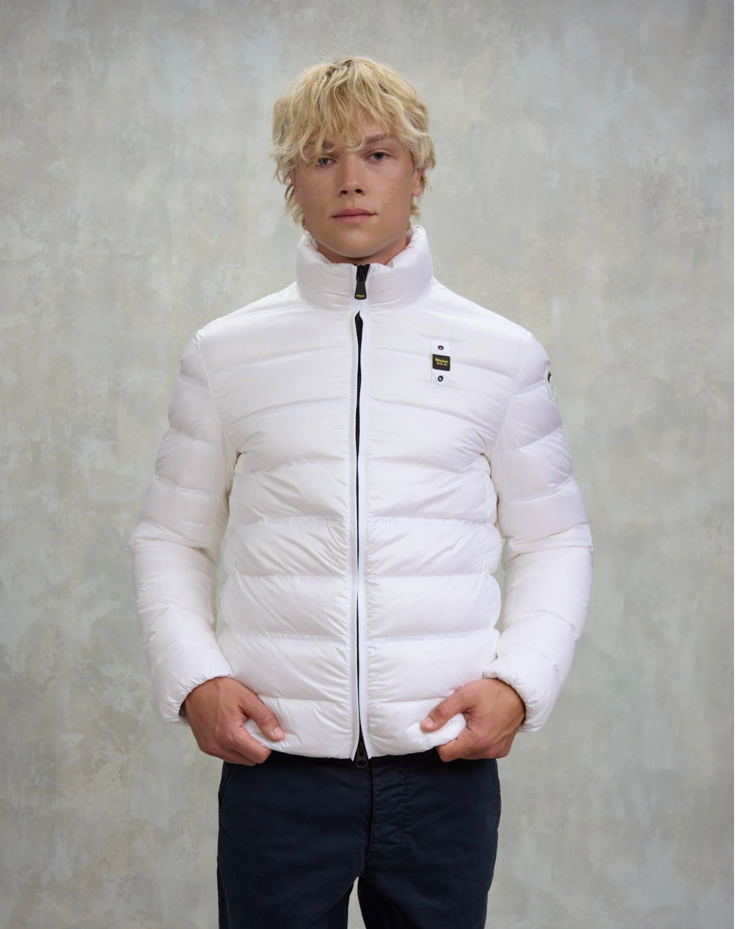 PIUMINO CON COLLO ALLA COREANA BELMONT|Colore:Bianco