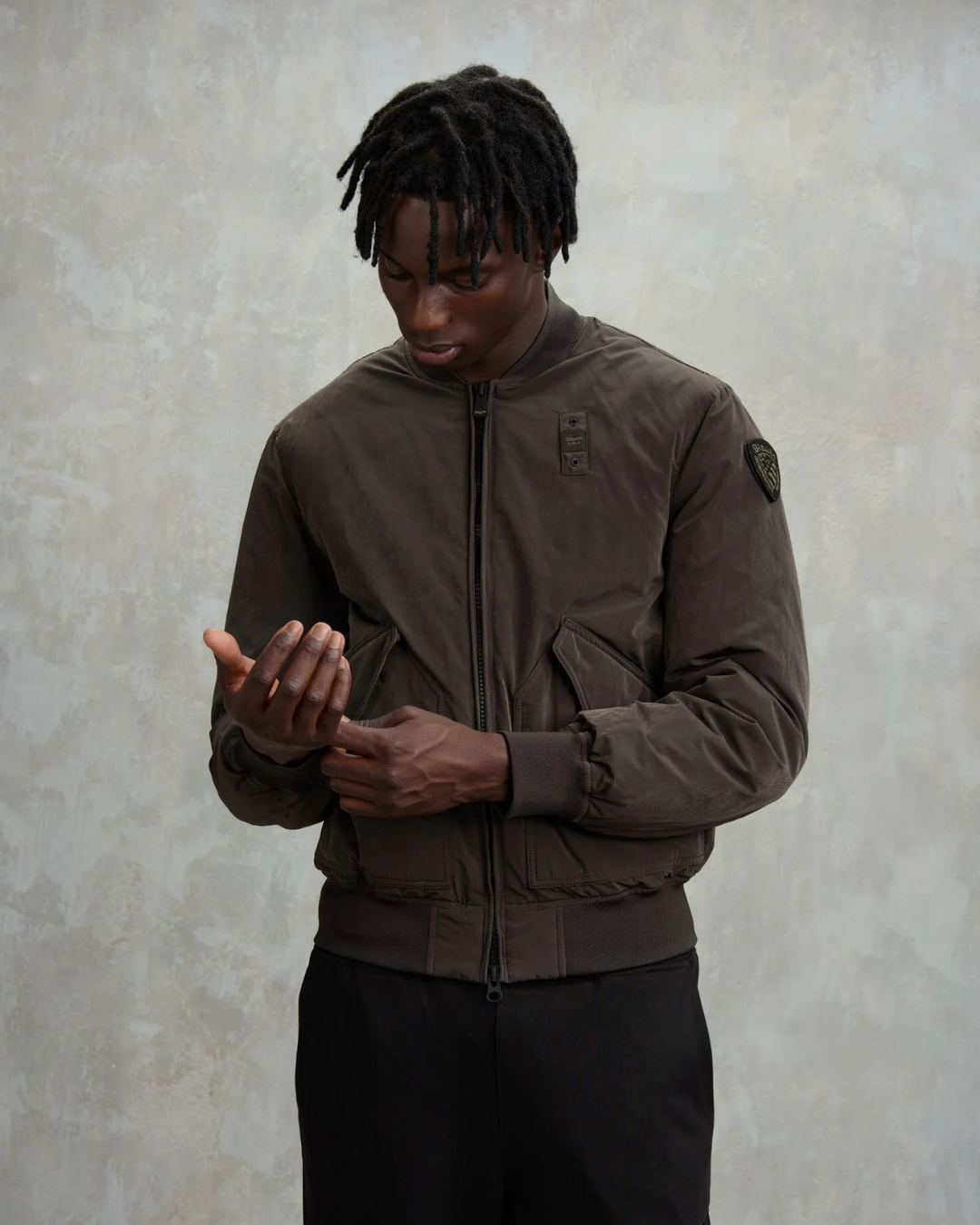 BOMBER MICROFIBRA ARGUS|Colore:Nero