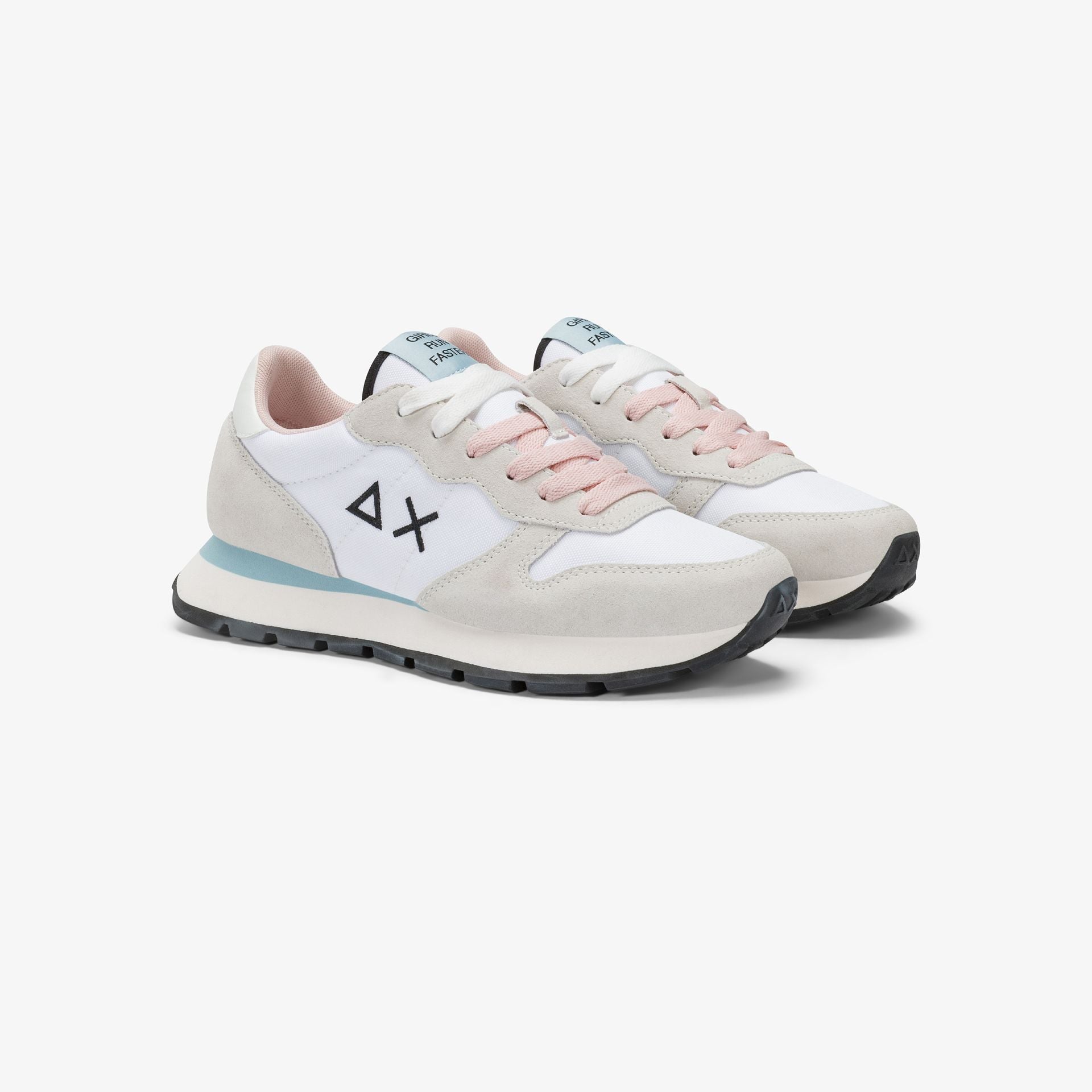 Sneaker Ally Solid in nylon e suede|Colore:Bianco