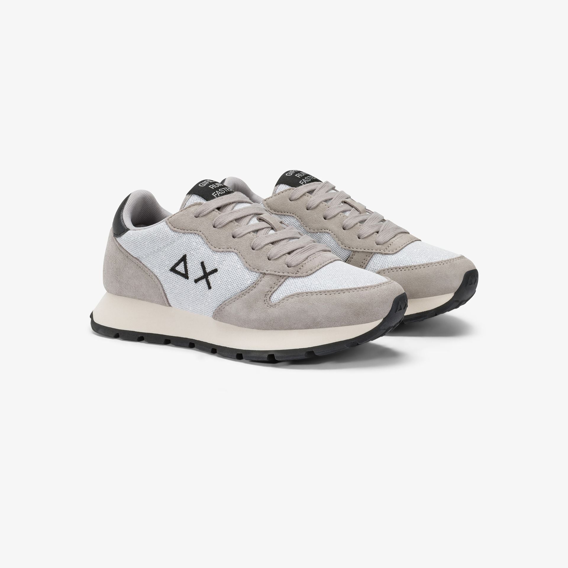 Sneaker Ally Glitter in mesh e suede|Colore:Argento