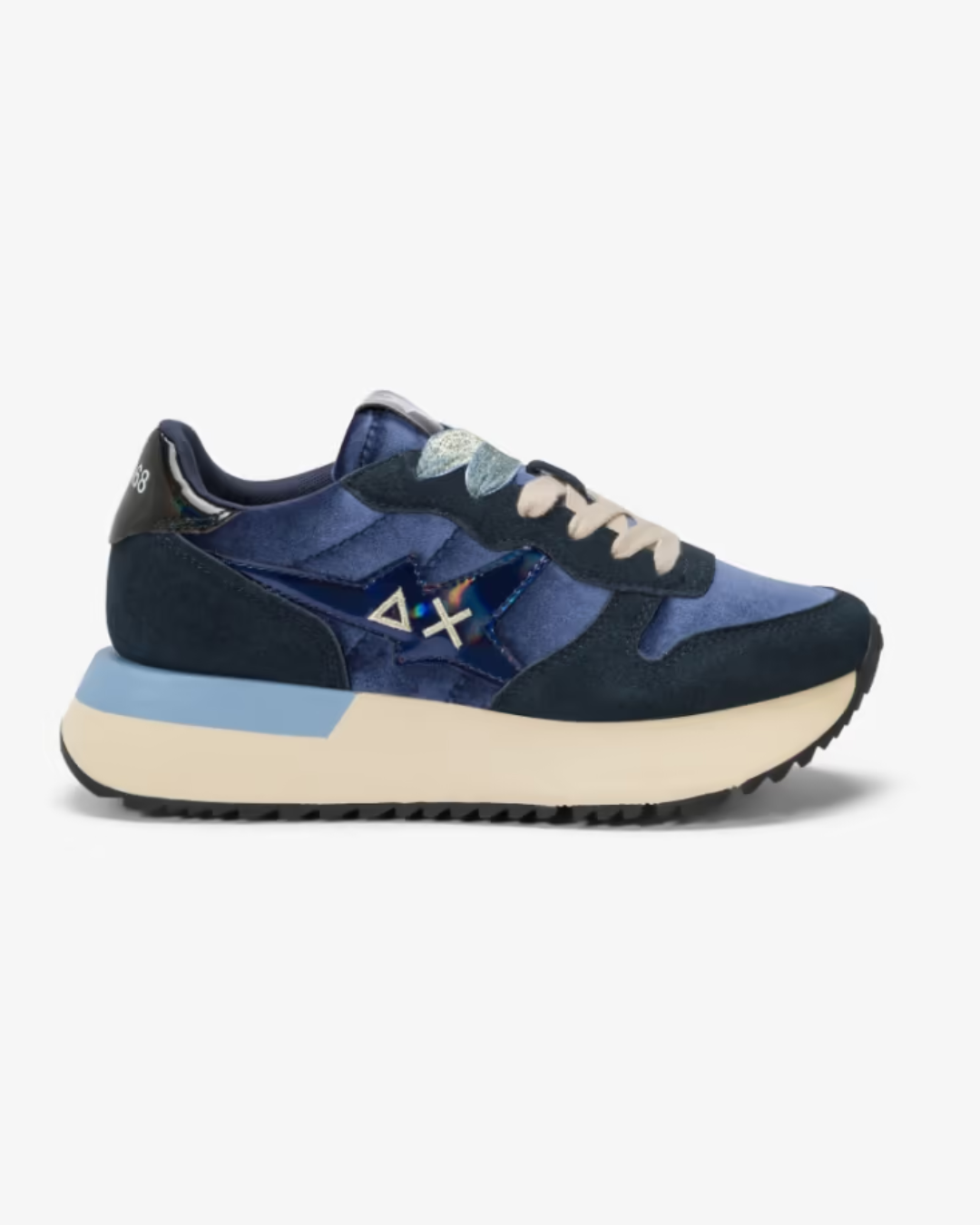 Sneaker Big Stargirl in velluto e suede|Colore:Navy blue
