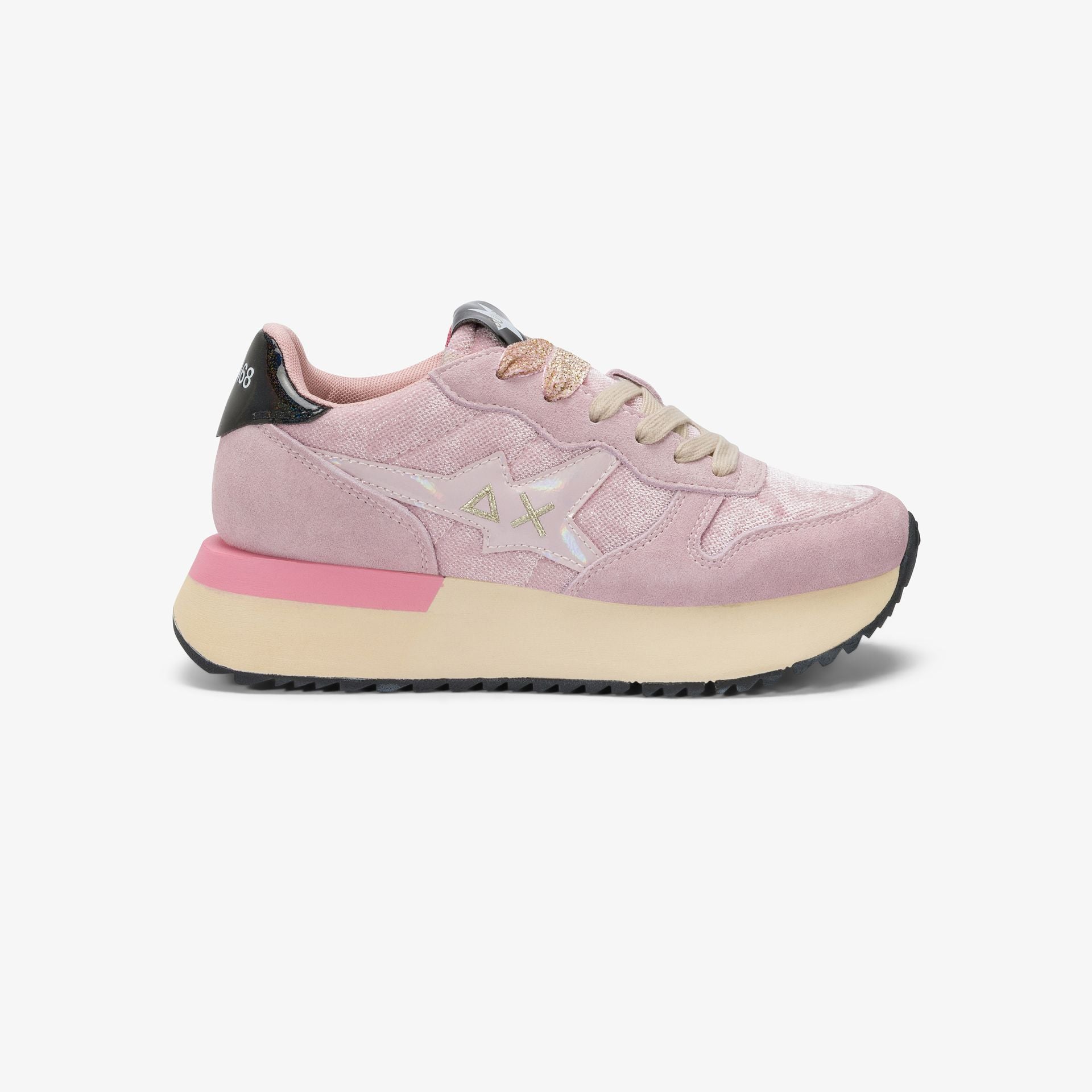 Sneaker Big Stargirl in velluto e suede|Colore:Rosa