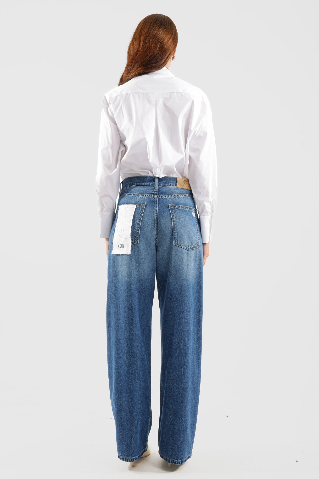 Pantalone kein a palazzo|Colore:Denim