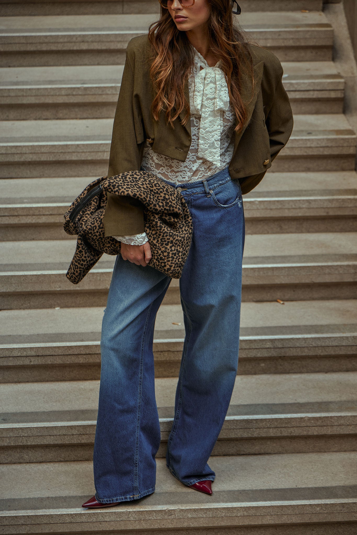 Pantalone kein a palazzo|Colore:Denim