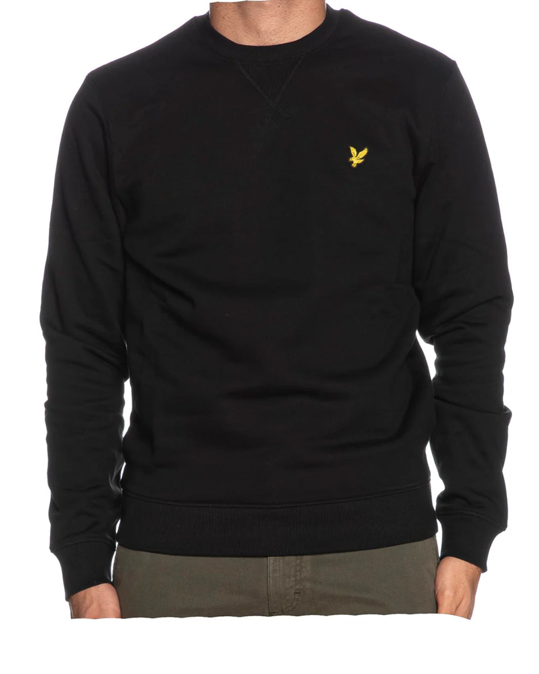 FELPA GIROCOLLO - BRUSHED BACK CREW|Colore:Nero