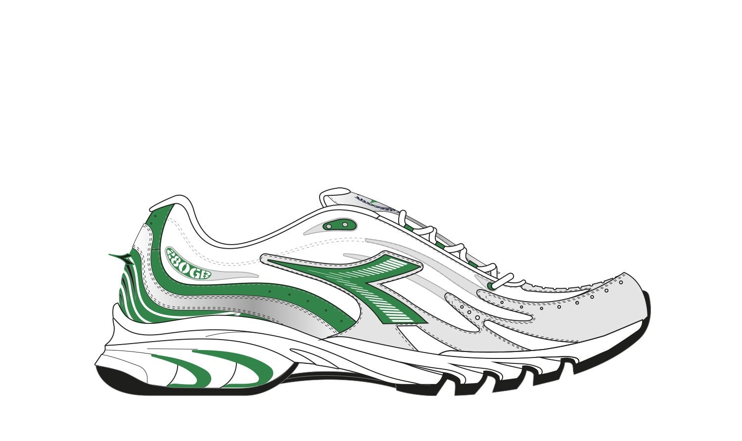 sneakers diadora tr1|Colore:Bianco/verde