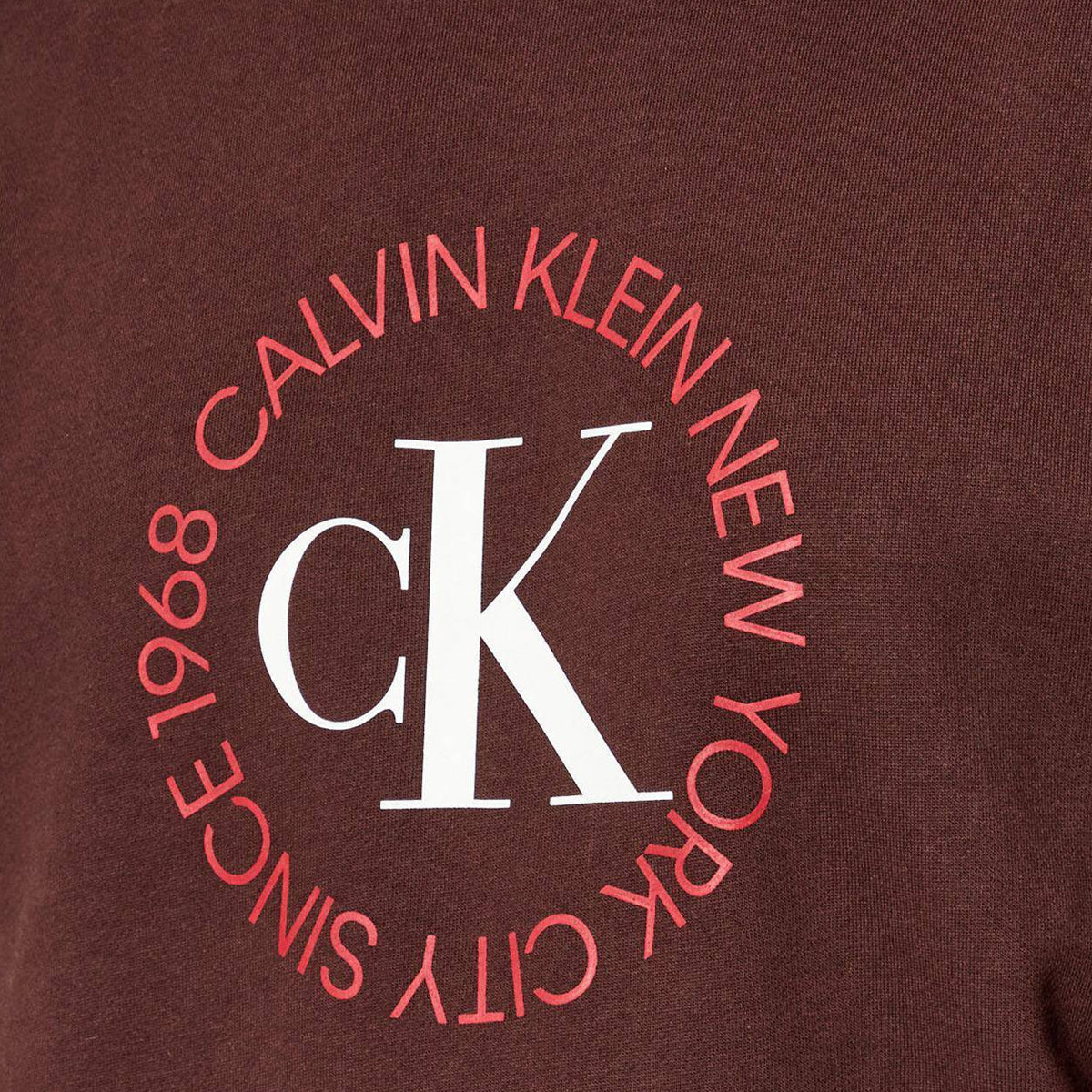 felpa uomo girocollo calvin klein |Colore:Marrone