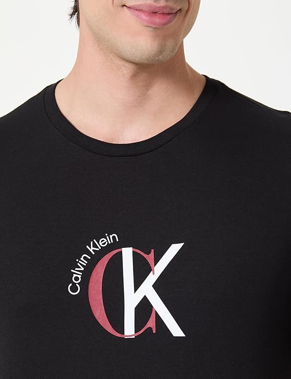 t-shirt regular fit calvin klein jeans |Colore:Black