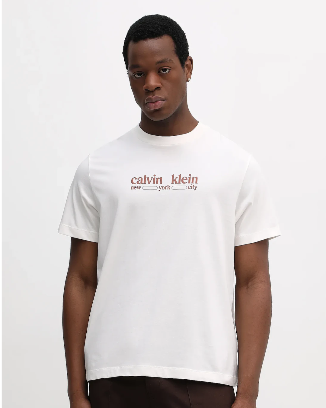 t-shirt in cotone uomo calvin klein|Colore:Bianco