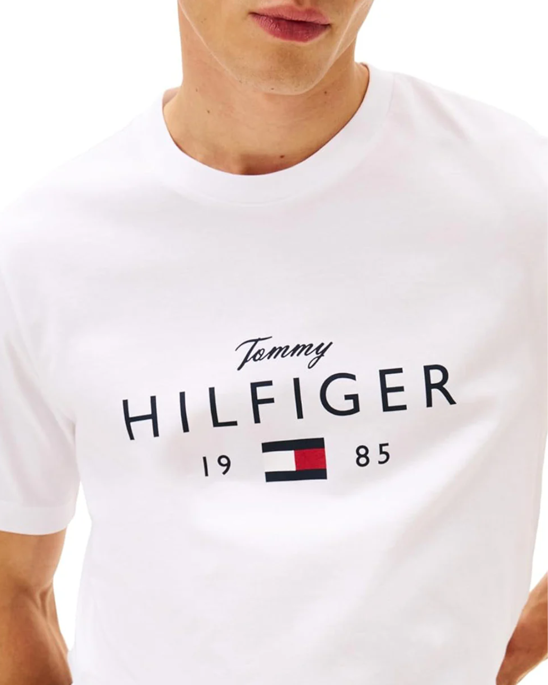 t-shirt uomo tommy hilfiger |Colore:Bianco