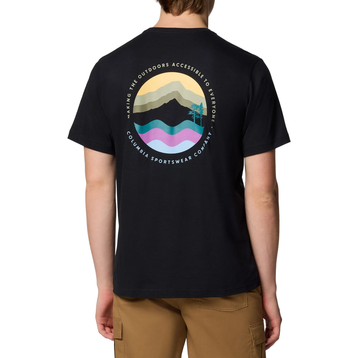 t-shirt uomo columbia|Colore:Black