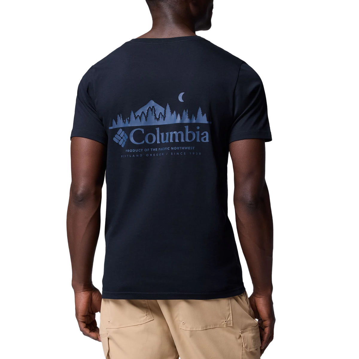 t-shirt uomo columbia|Colore:Black