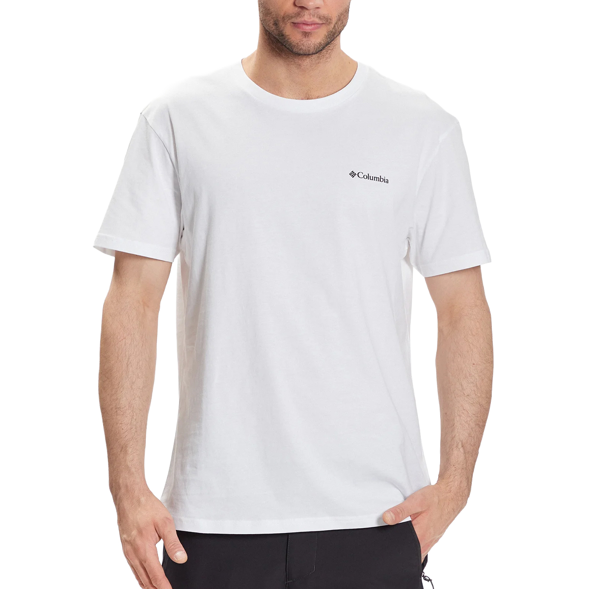 t-shirt uomo columbia |Colore:White