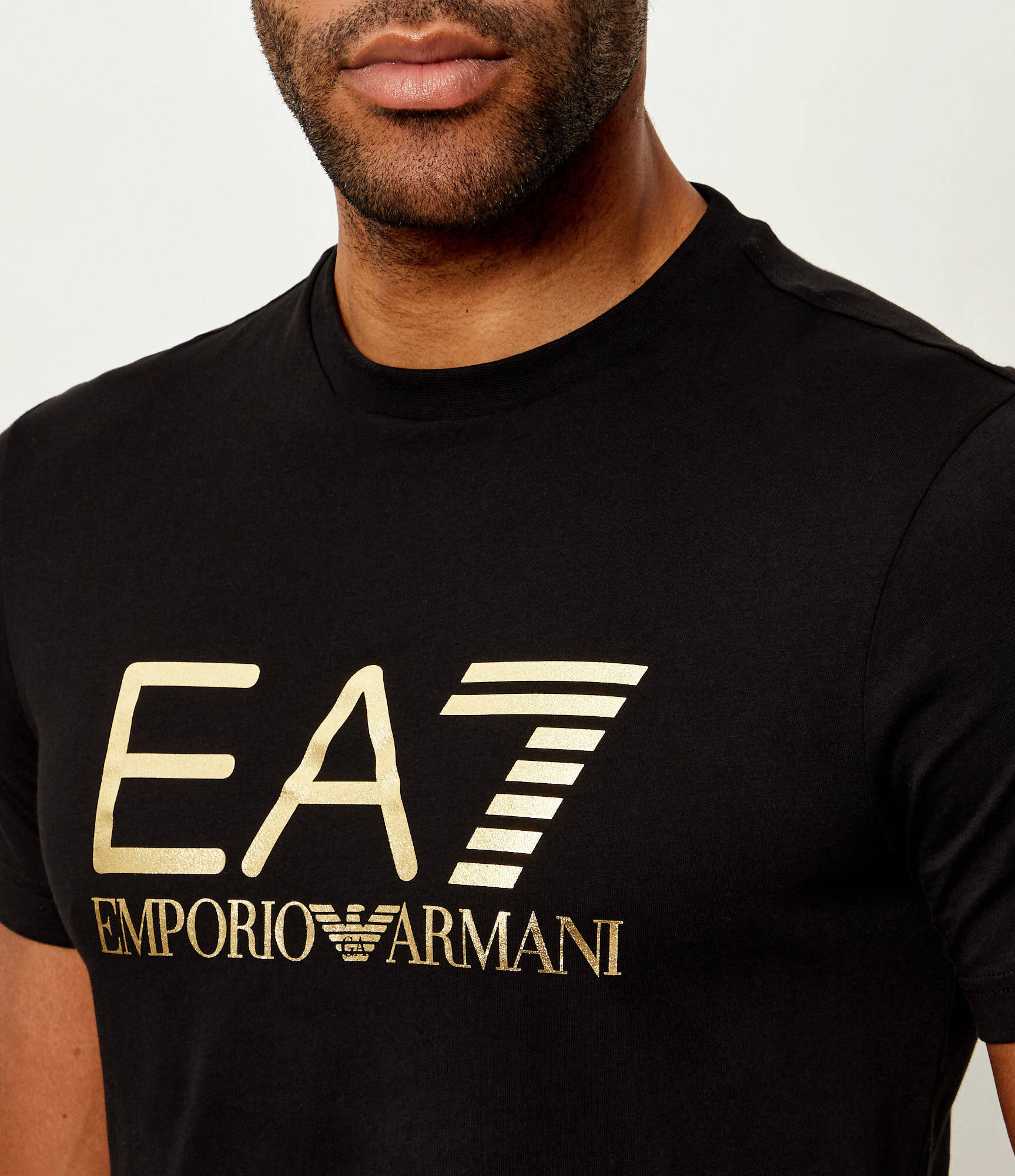 T-SHIRT EA7 UOMO |Colore:Black/gold