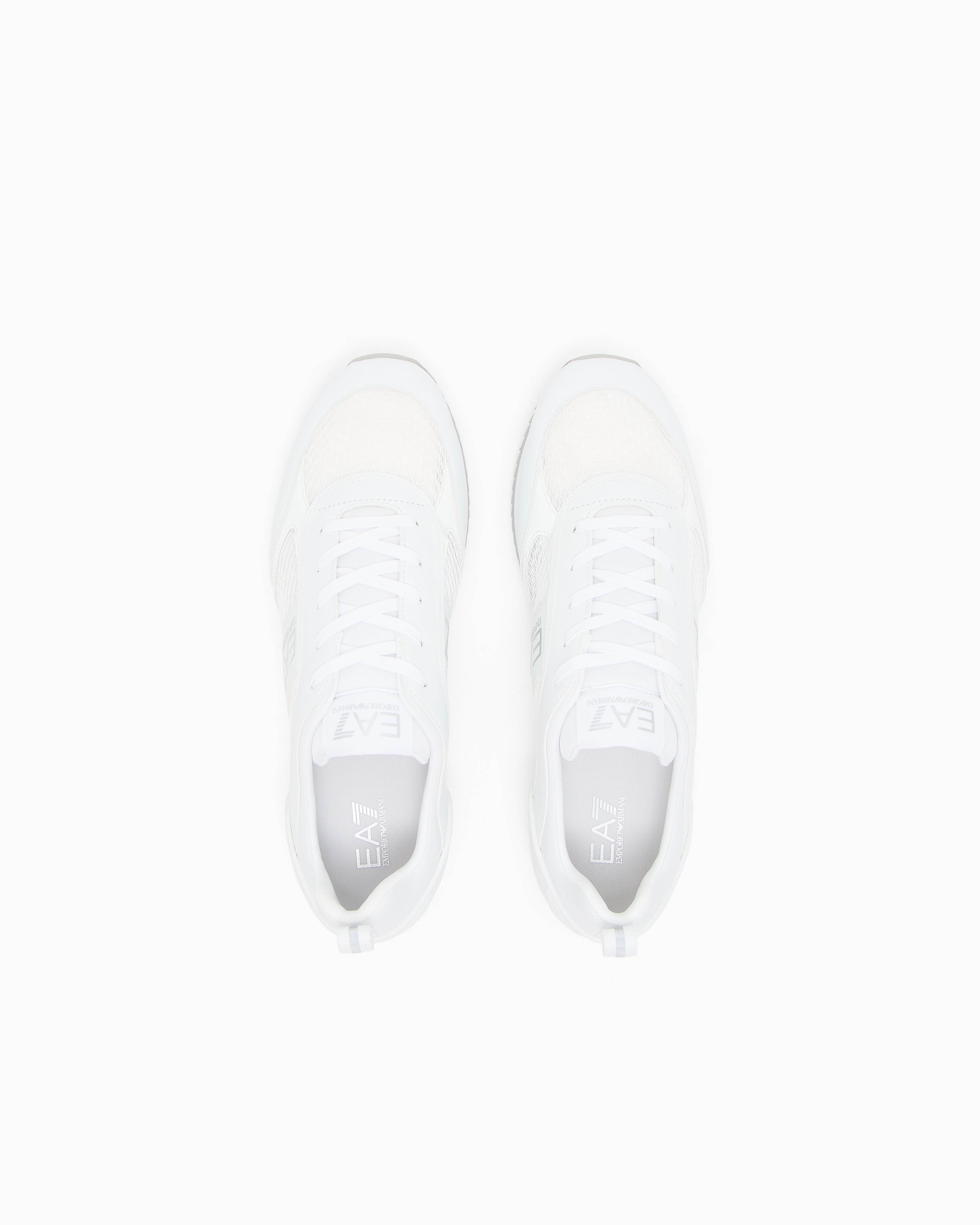 Sneakers Black and White Laces|Colore:White+silver