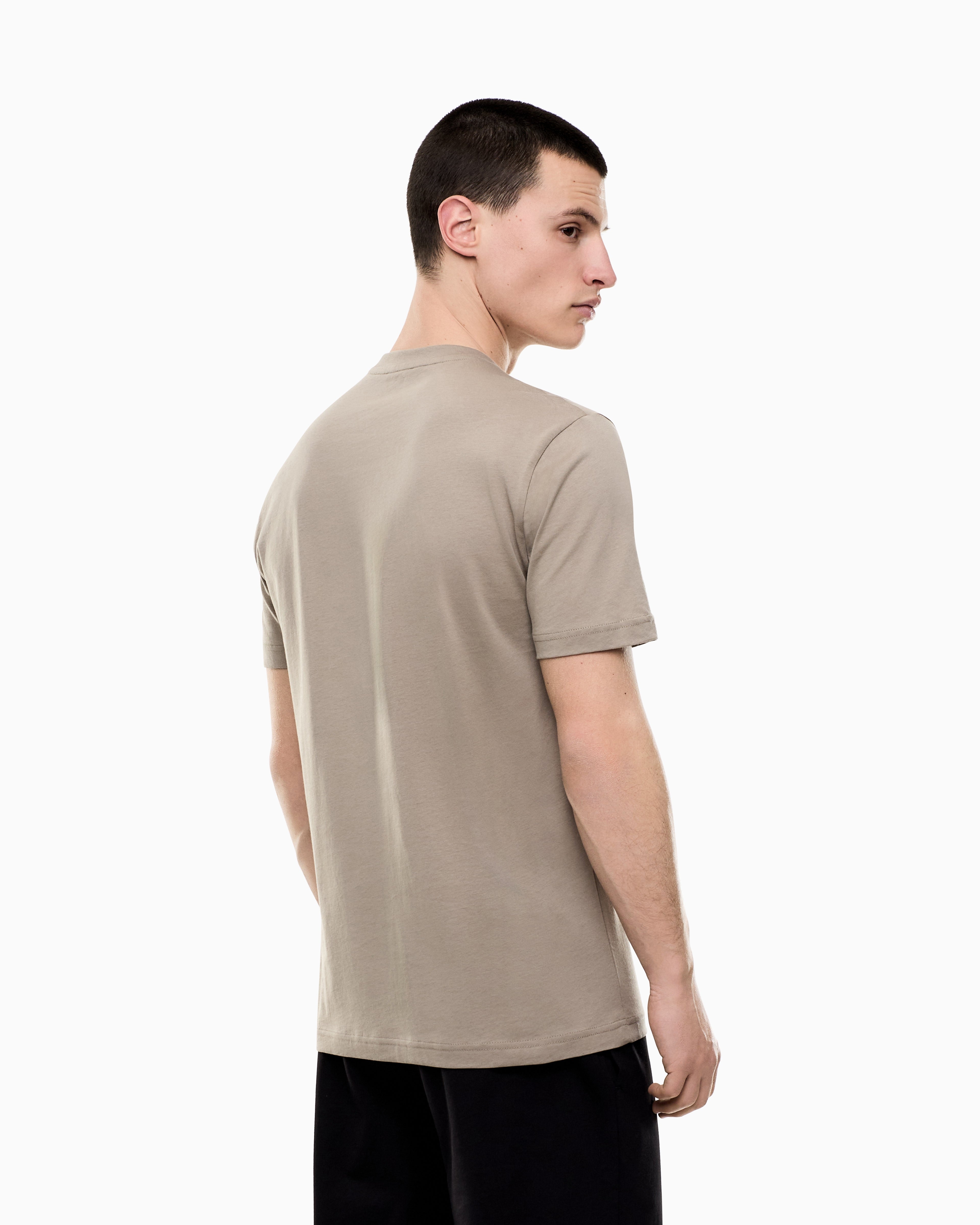 T-shirt girocollo Visibility in jersey di cotone|Colore:Roasted cashew
