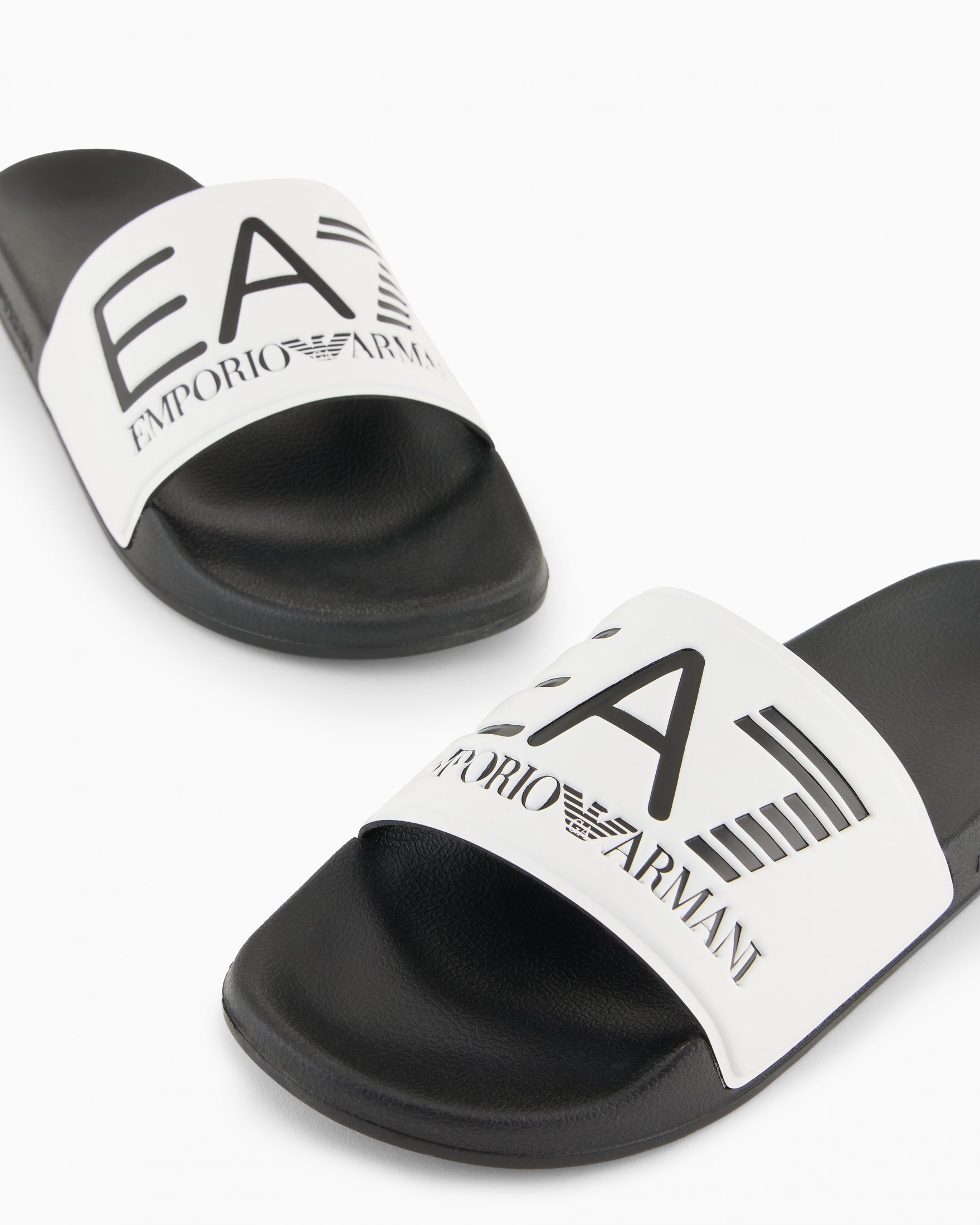 Slides con maxi logo|Colore:White+black+black