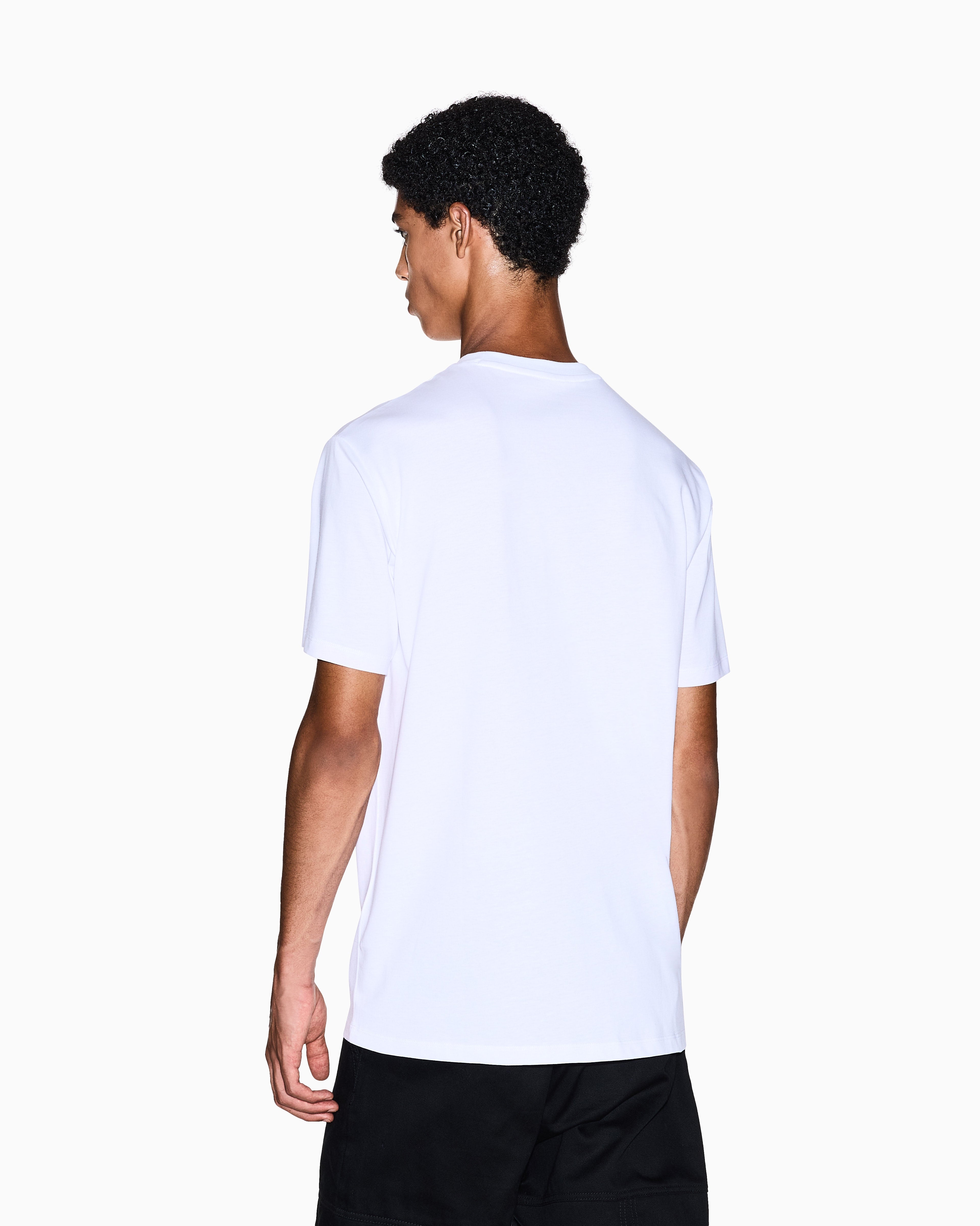 T-shirt Regular Fit in Jersey di Cotone|Colore:Bianco
