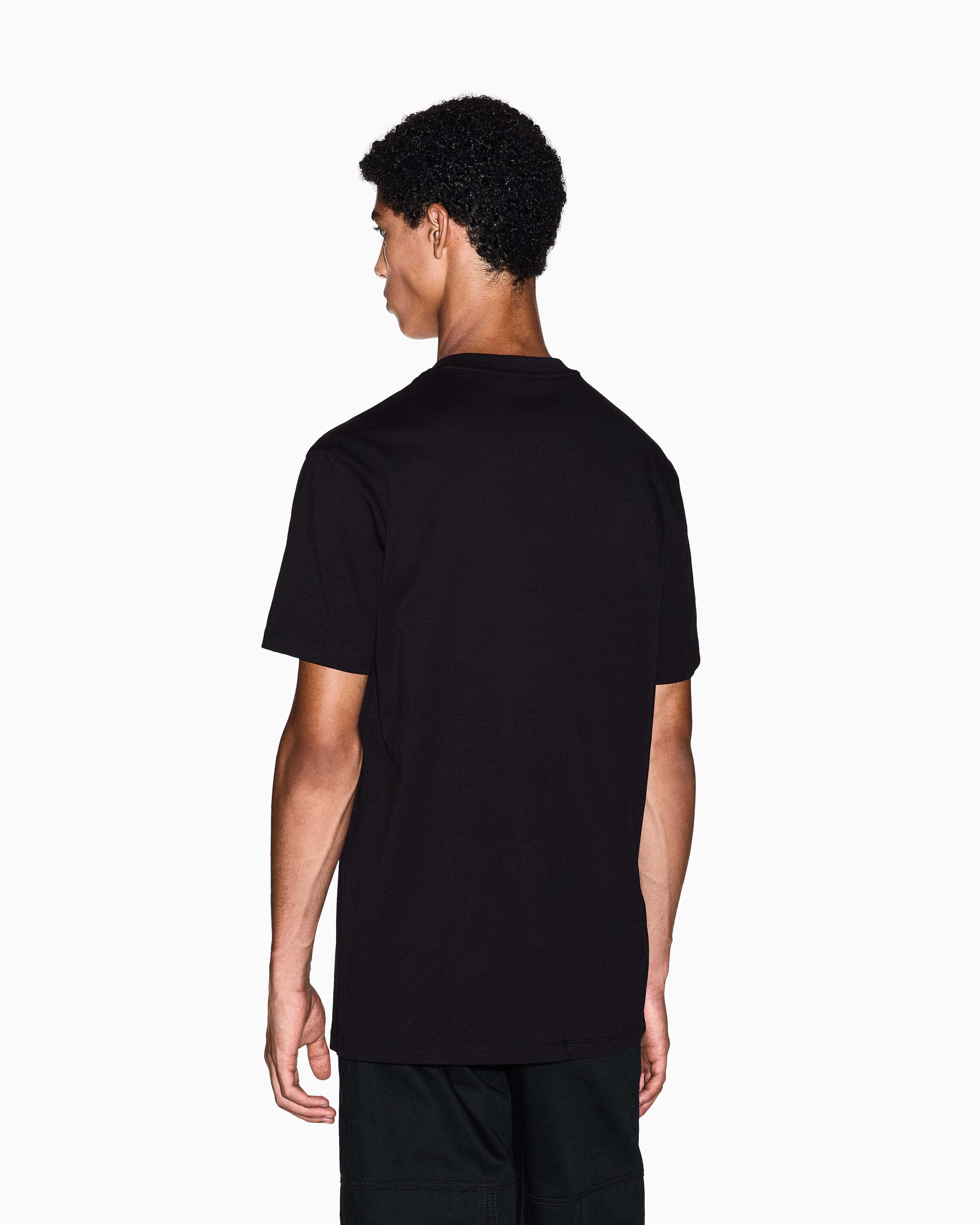 T-shirt Regular Fit in Jersey di Cotone|Colore:Nero