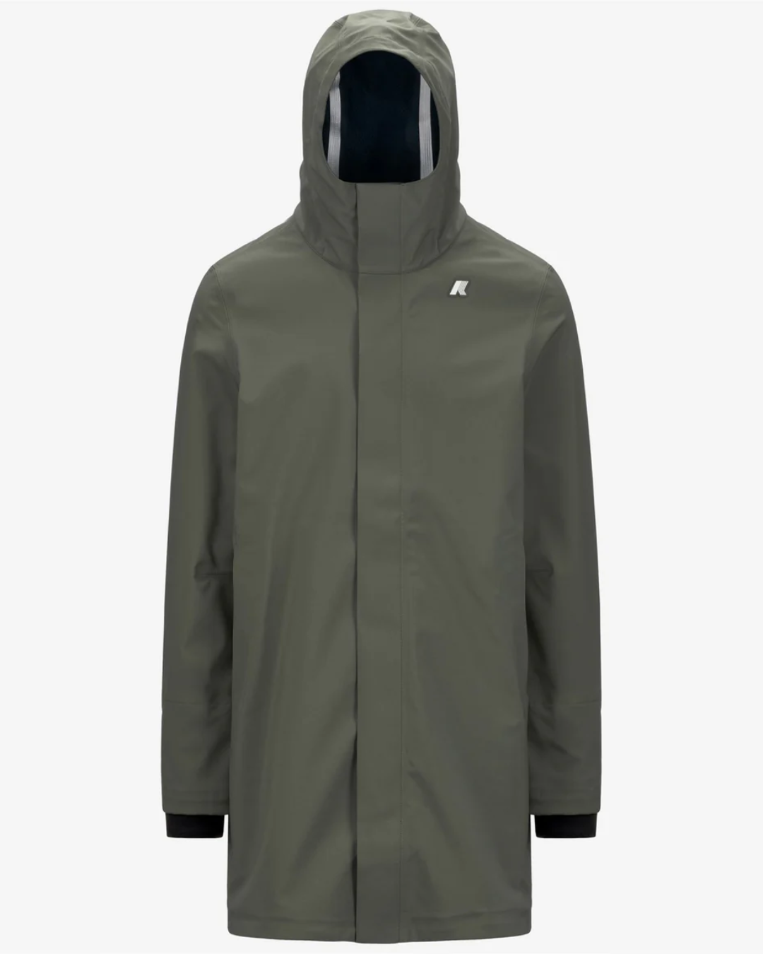 GIACCA IMPERMEABILE LUNGA |Colore:Green blackish-blue depth