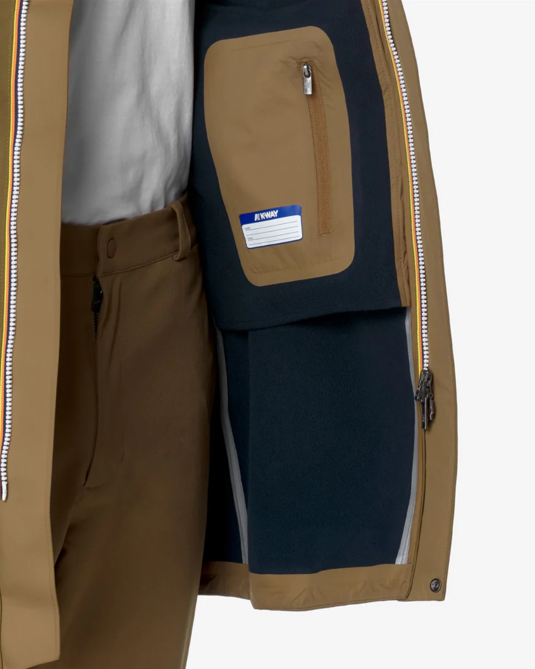 GIACCA IMPERMEABILE LUNGA |Colore:Brown corda-blue depth