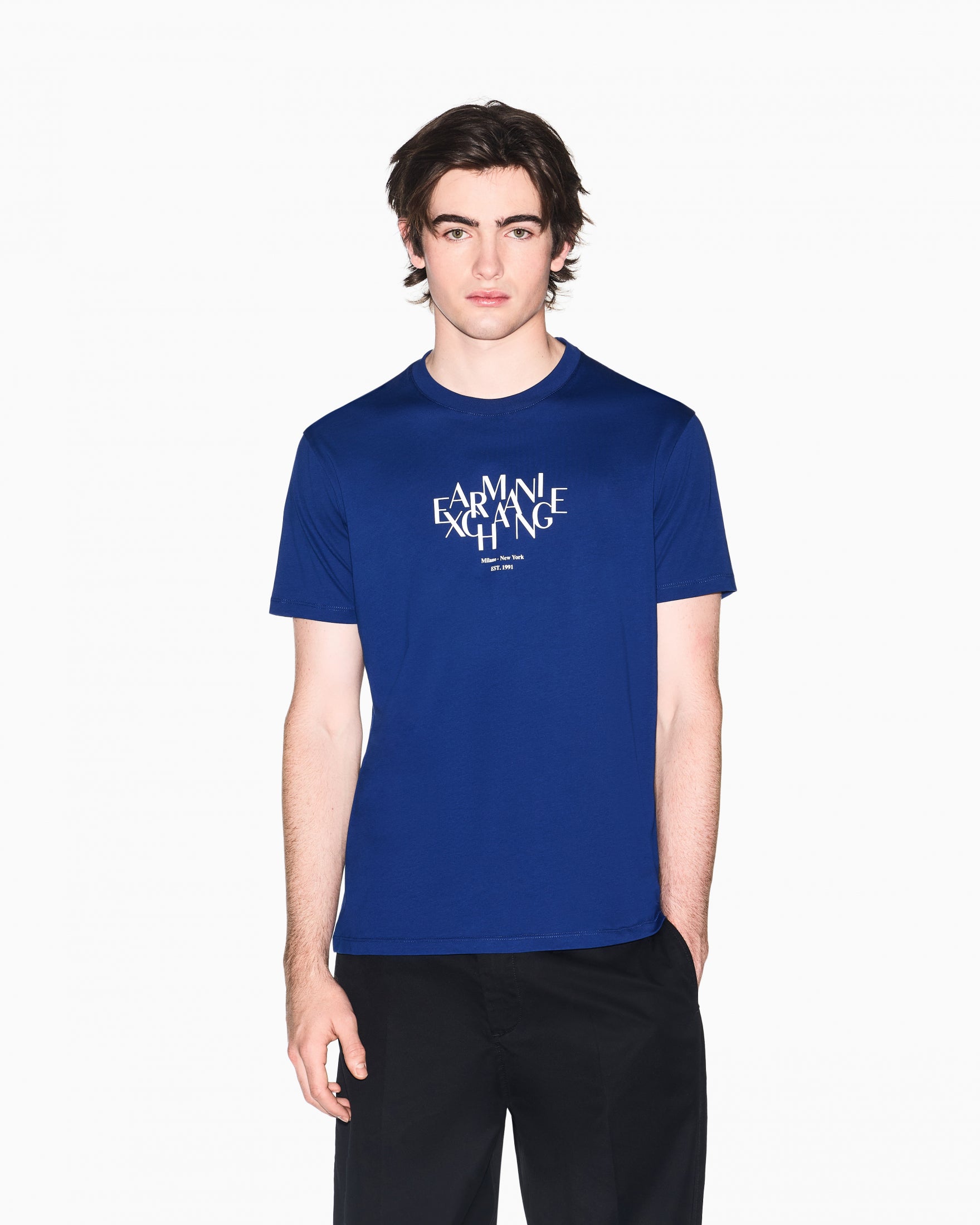 T-SHIRT ARMANI EXCHANGE UOMO |Colore:Bellwether blue