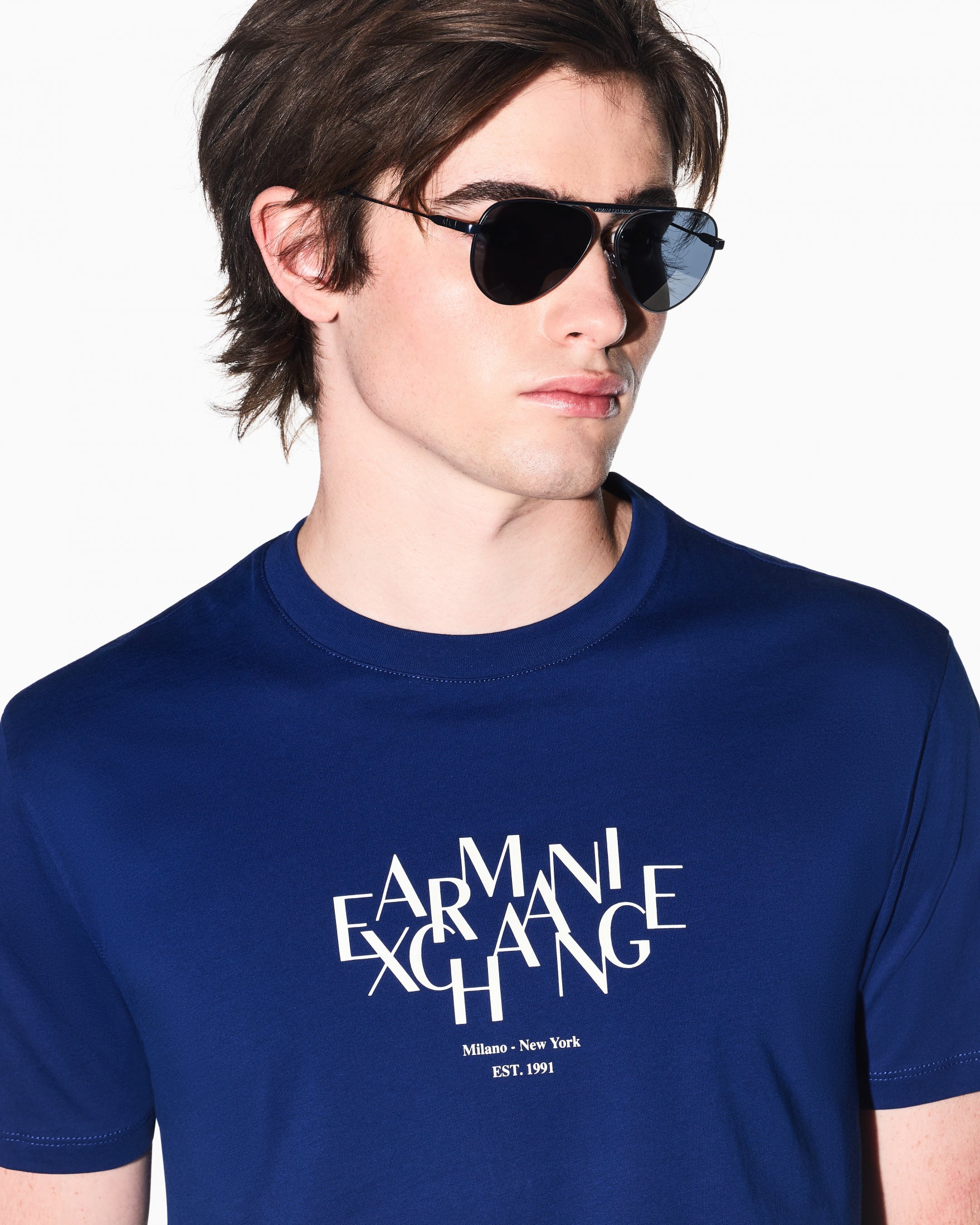 T-SHIRT ARMANI EXCHANGE UOMO |Colore:Bellwether blue
