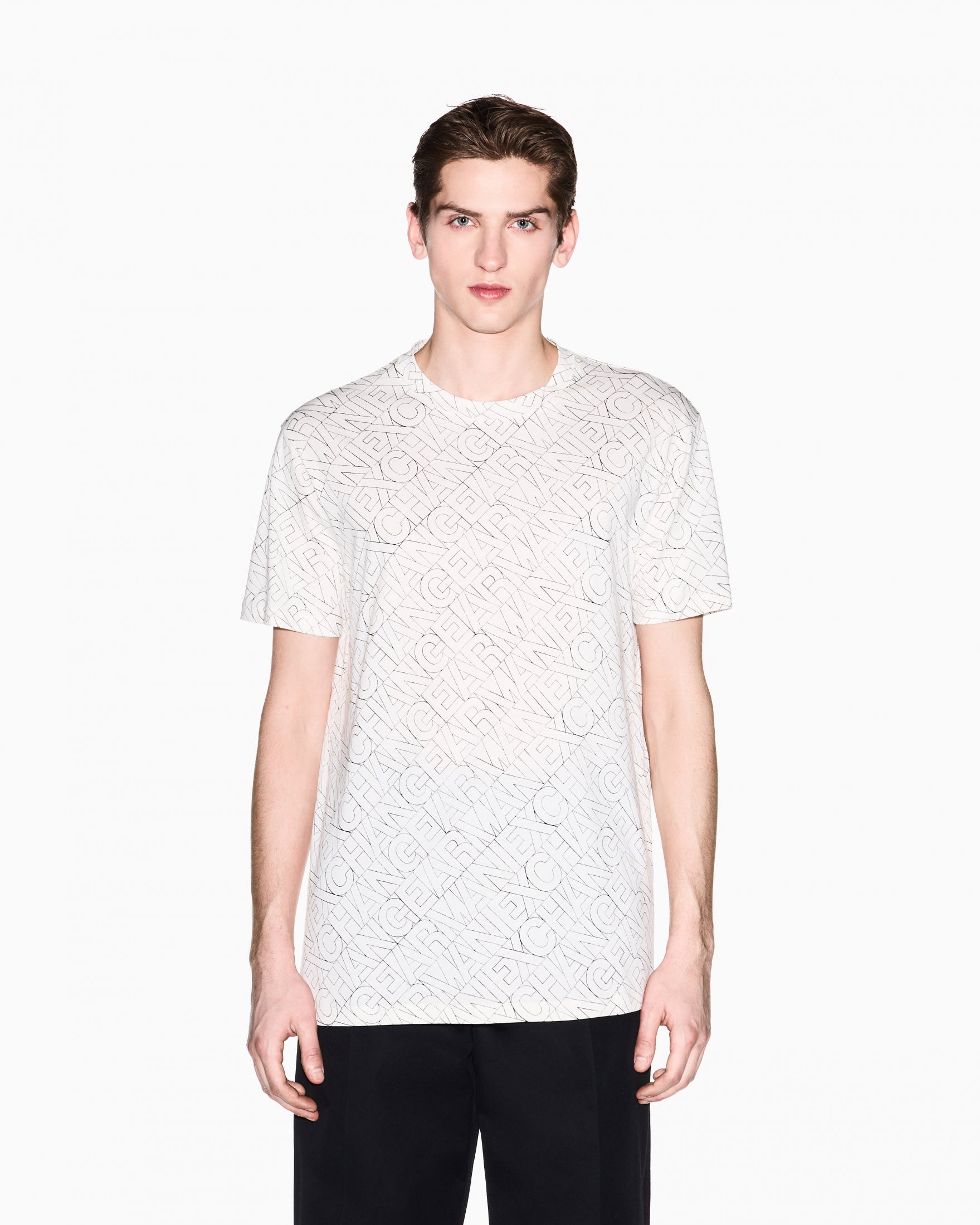 T-SHIRT ARMANI EXCHANGE|Colore:Diagonal lettering m