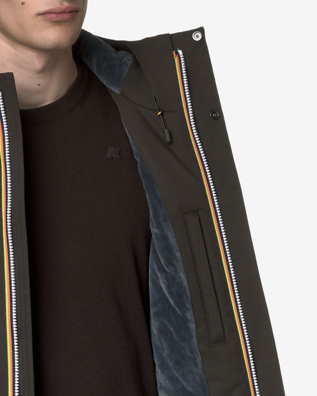 GIACCA IMPERMEABILE - JARNO TWILL MARMOTTA|Colore:Black olive-blue airforce