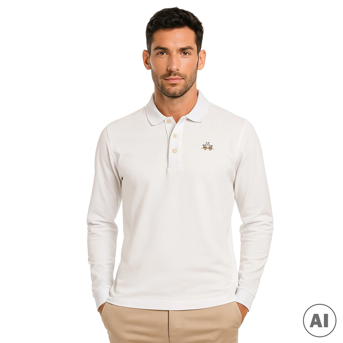 polo uomo la martina |Colore:Bianco