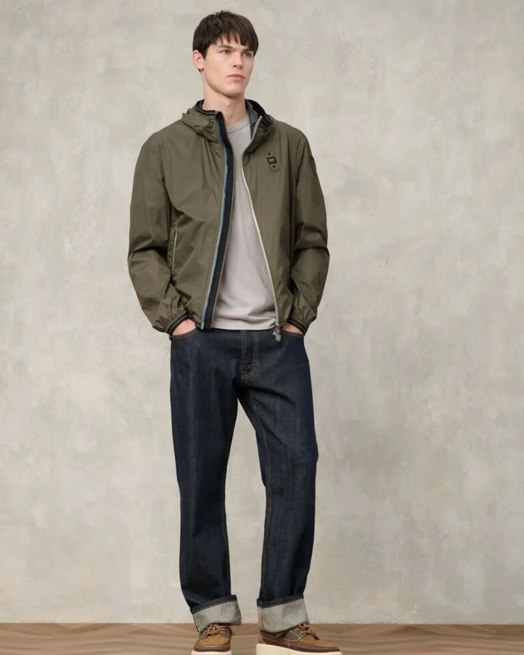 Giacca A Vento Nastrata Dodge da Uomo|Colore:Verde