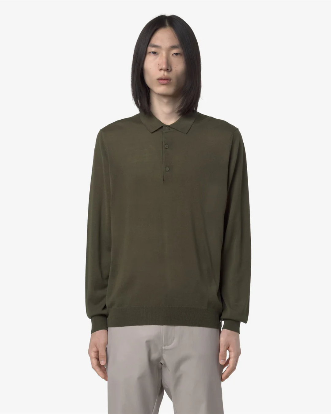 MAGLIONE IN LANA MERINO - REY WOOL MERINO BLEND|Colore:Green winter