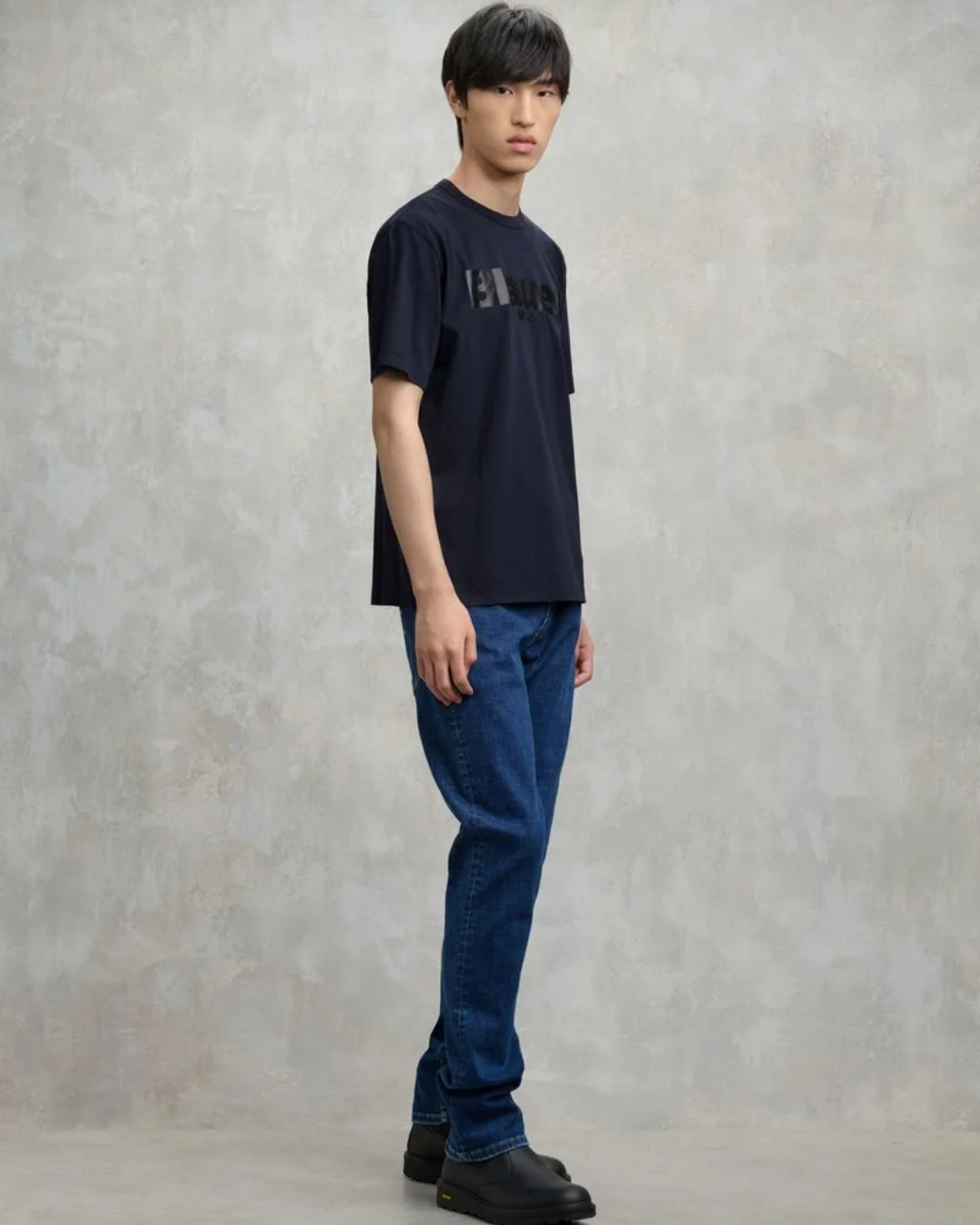 Blauer t-shirt in jersey BOURN|Colore:Blu