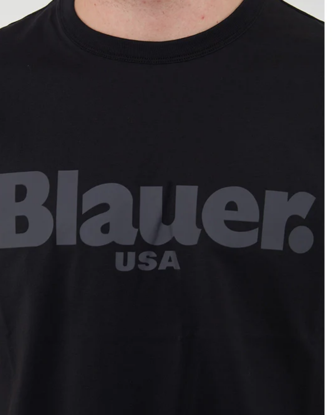 Blauer t-shirt in jersey BOURN|Colore:Nero