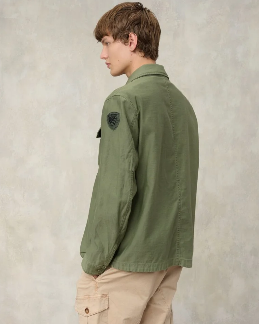 GIACCA CAMICIA GOODALE DYED|Colore:Oliva