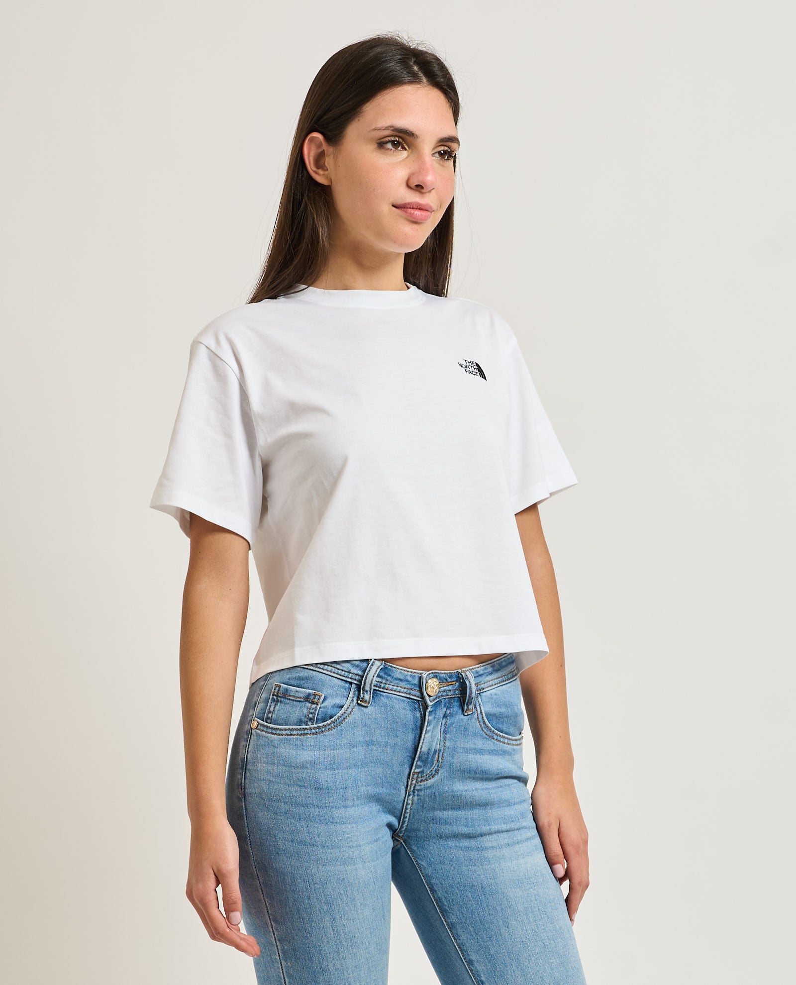 T-shirt donna The North Face Cropped Relaxed|Colore:Tnf white