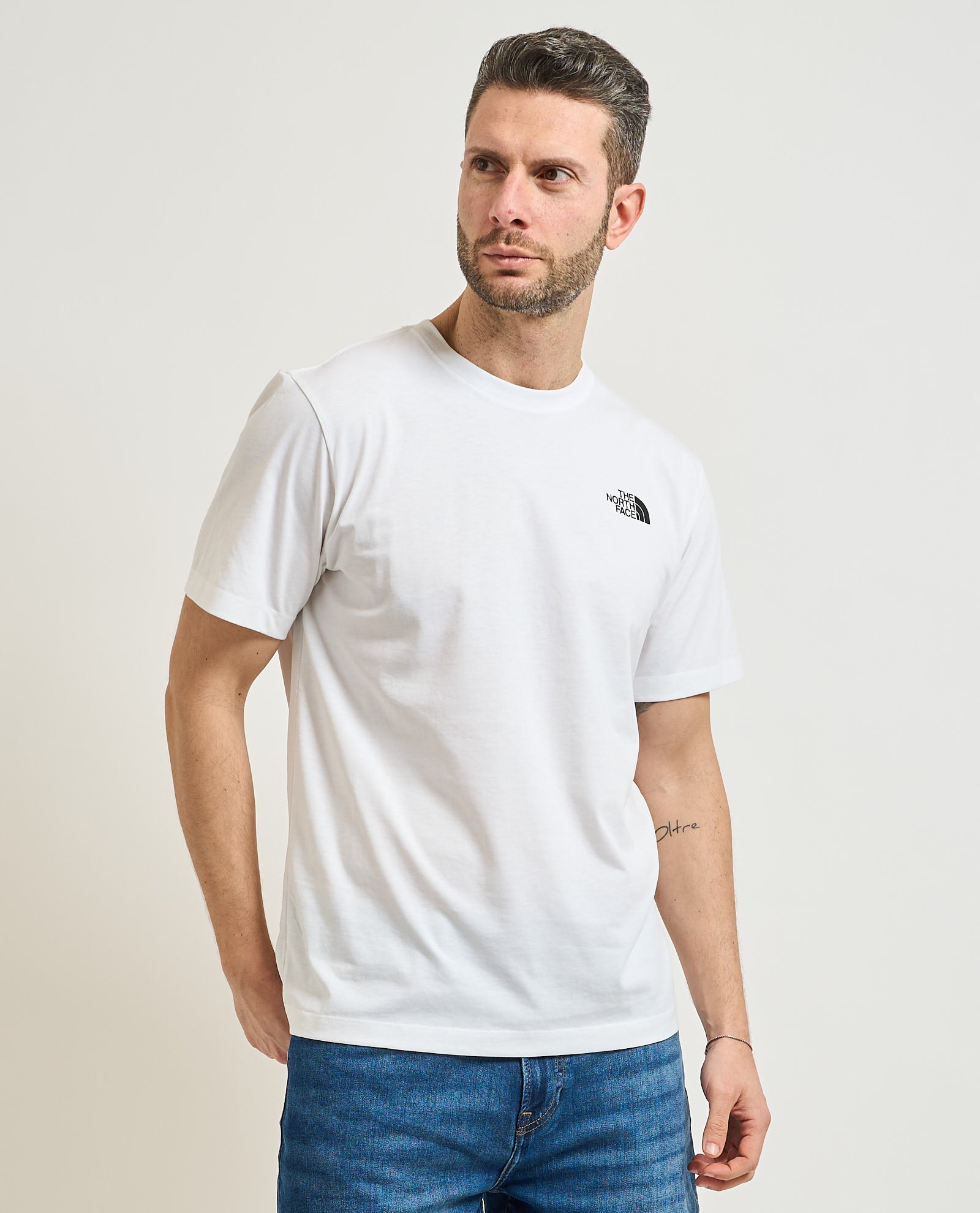 T-shirt uomo The North Face in jersey di cotone|Colore:Tnf white
