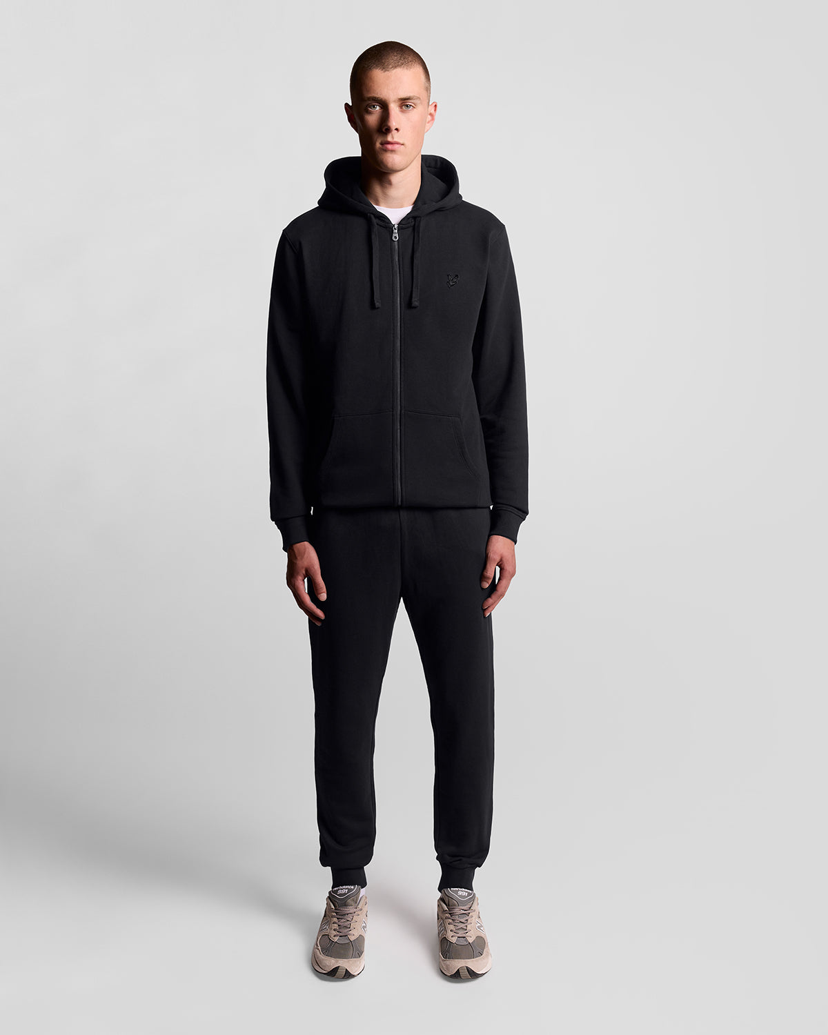 Zip Through Hoodie |Colore:Jet black