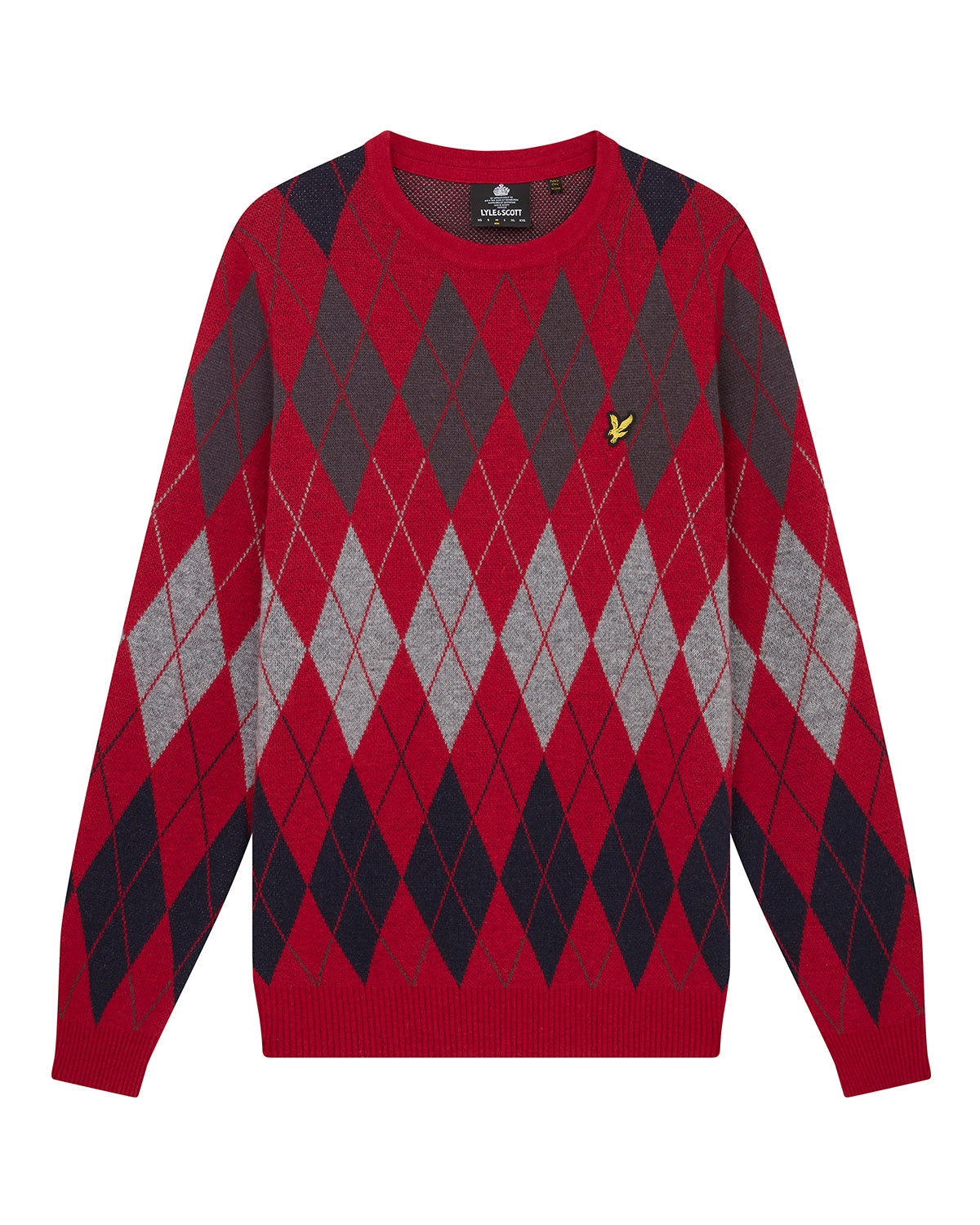 British Argyle Crew Neck |Colore:Tunnel red