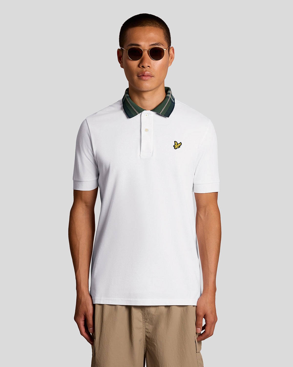POLO TARTAN COLLAR |Colore:White