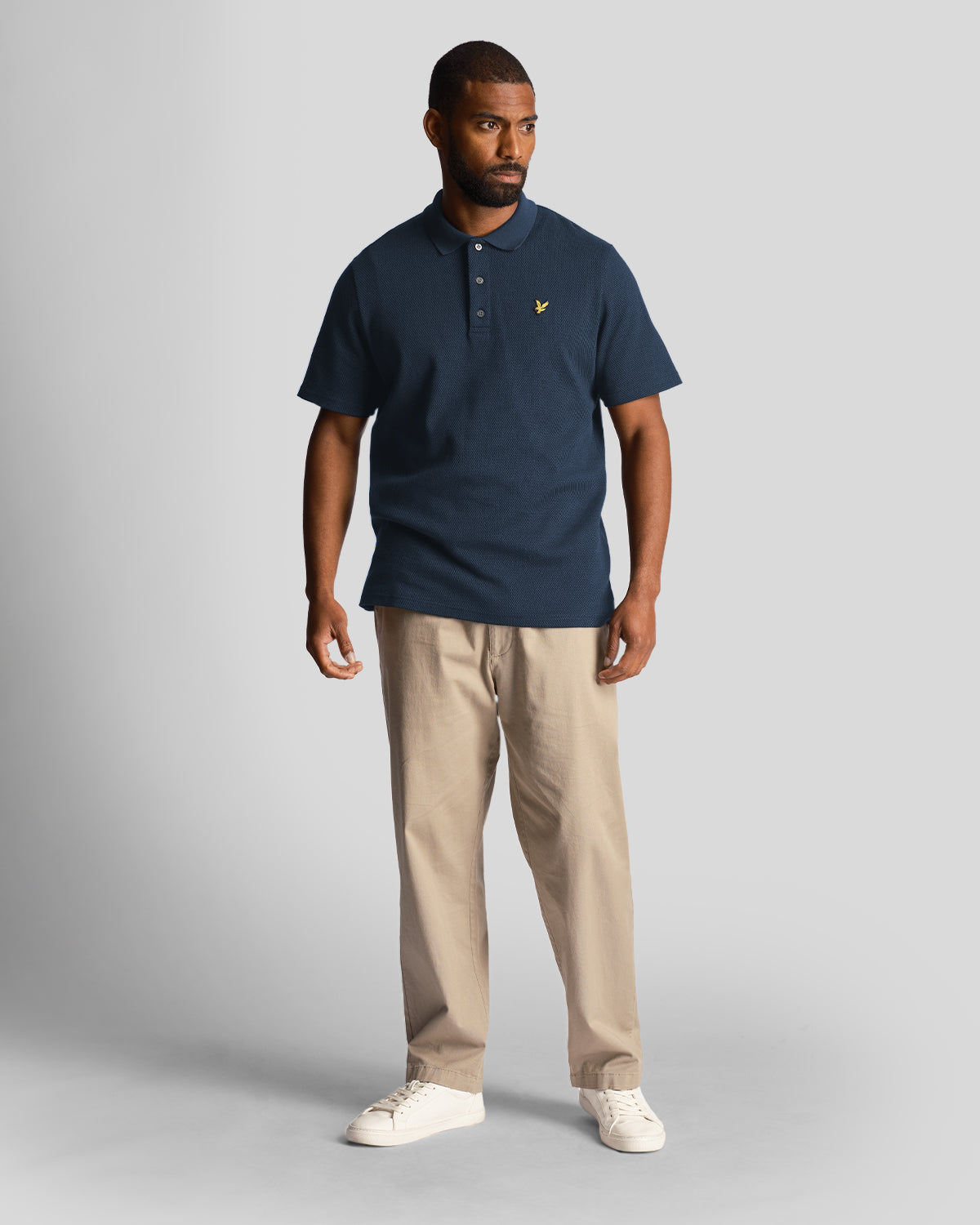 Tonal Texture Polo|Colore:Muddy navy
