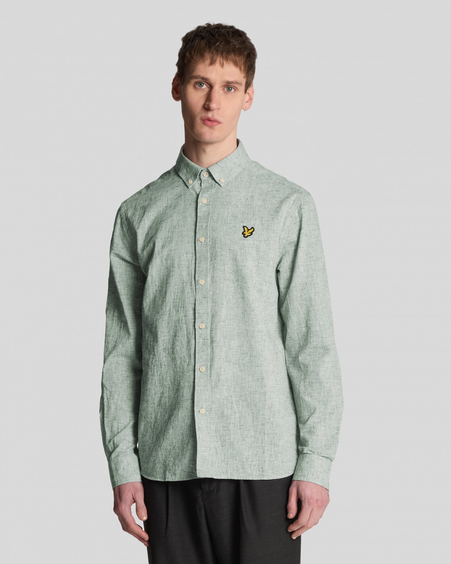 CAMICIA UOMO LYLE & scott|Colore:Green mercurial