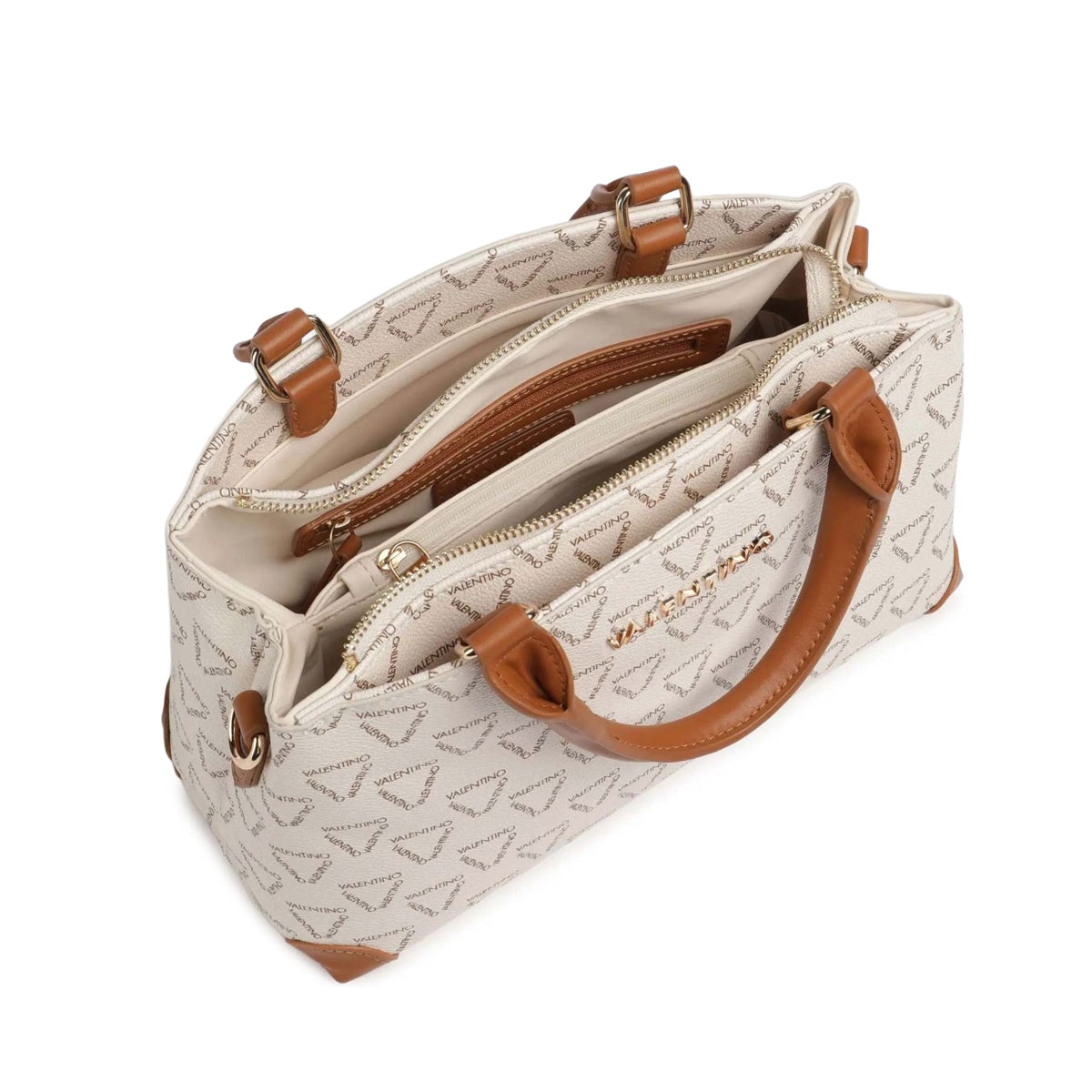 borsa a mano valentino |Colore:Bianco/cuoio