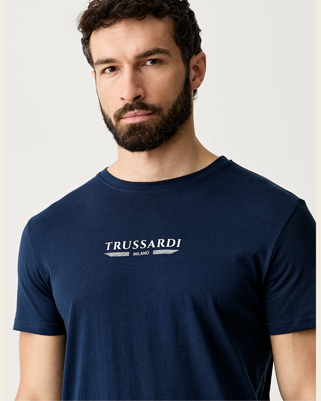 Trussardi t-shirt da uomo in cotone|Colore:Navy