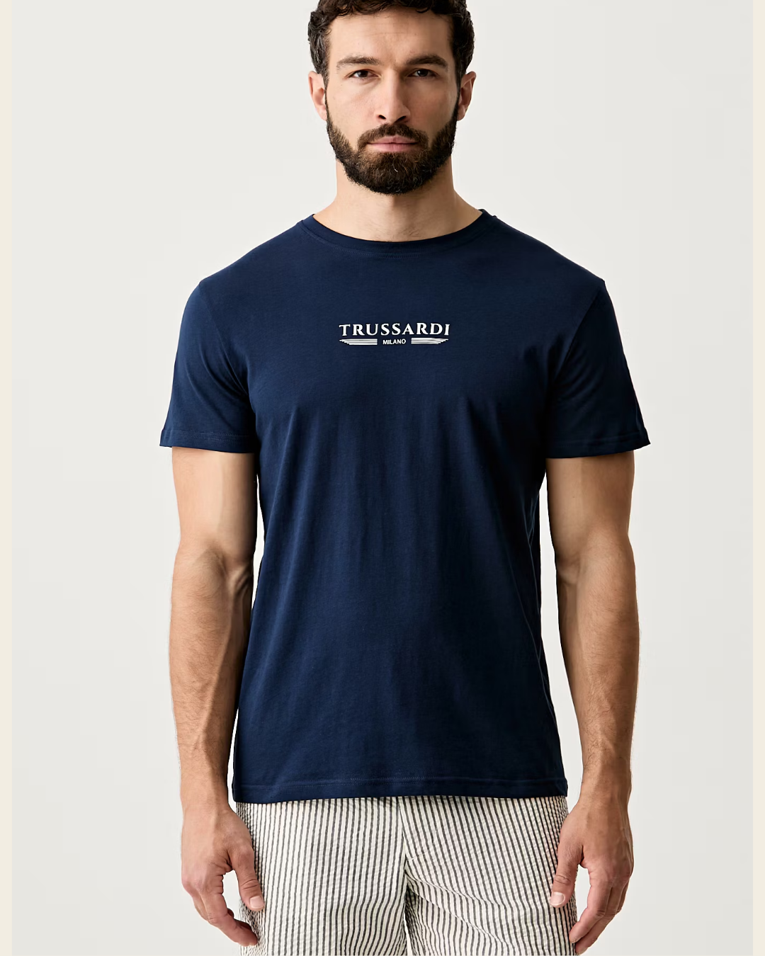 Trussardi t-shirt da uomo in cotone|Colore:Navy
